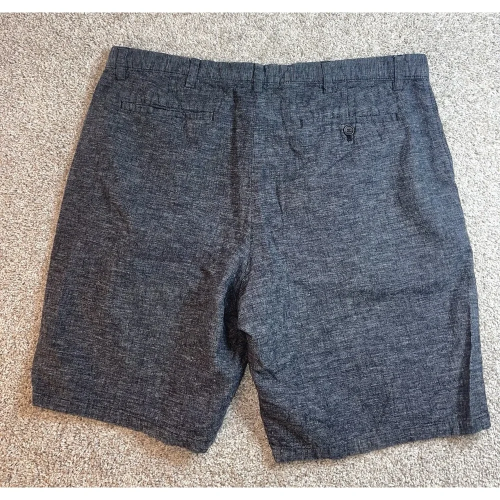 Banana Republic‎ Mens Linen Blend Aiden Short Preppy Casual Size 38 Charcoal